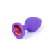 Анальная пробка с камнем Plug-Jewellery Purple Silicon PLUG Medium- Red Diamond размер М