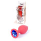 Анальная пробка с камнем Plug-Jewellery Red Silicon PLUG Medium- Blue Diamond размер М