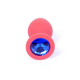 Анальная пробка с камнем Plug-Jewellery Red Silicon PLUG Medium- Blue Diamond размер М