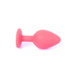 Анальная пробка с камнем Plug-Jewellery Red Silicon PLUG Medium- Blue Diamond размер М