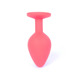 Анальная пробка с камнем Plug-Jewellery Red Silicon PLUG Medium- Blue Diamond размер М