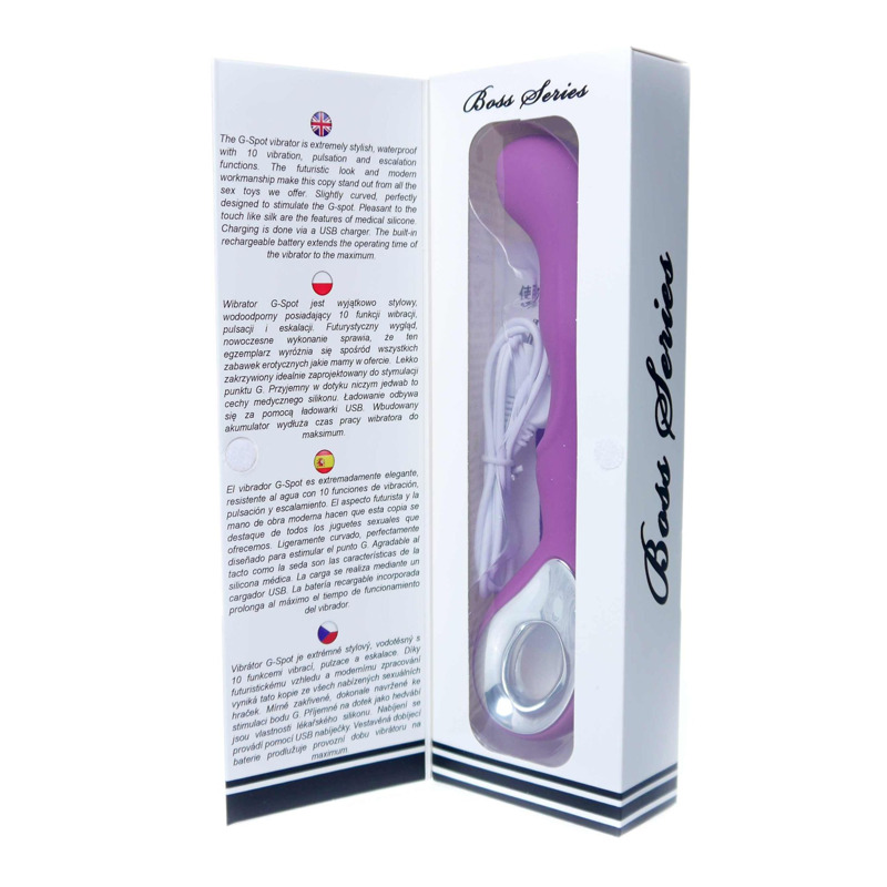 Вибратор для точки G-spot Vibrator G-spot 10 functions USB Purple