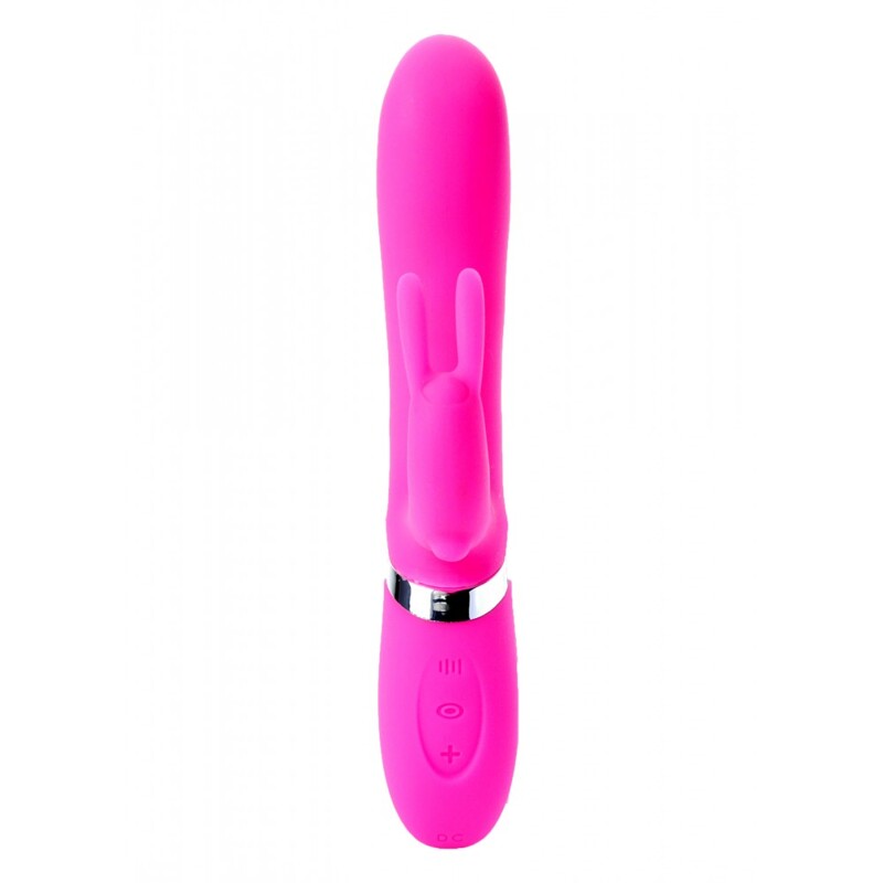 Вибратор-кролик ADELA Pink USB 12 режимов вибрации и 6 пульсаций