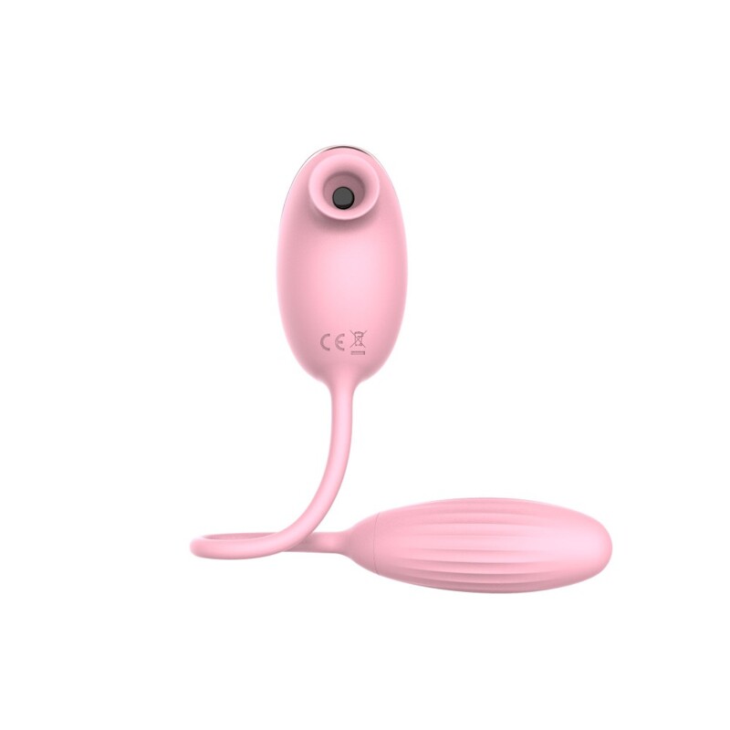 Вакуумный стимулятор клитора с виброяйцом High End Suction Love Egg PINK