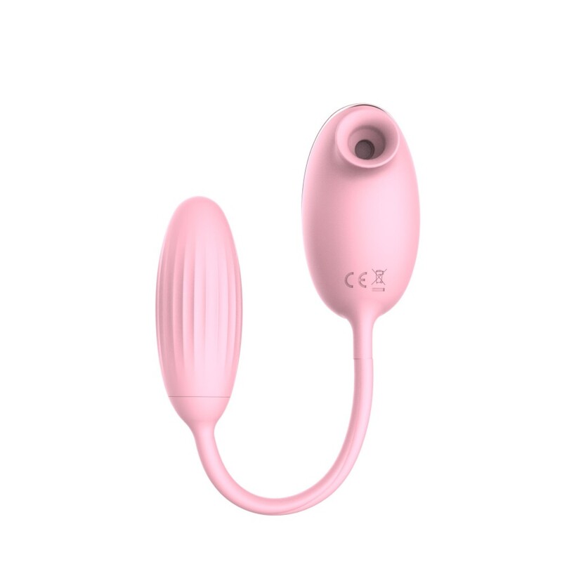 Вакуумный стимулятор клитора с виброяйцом High End Suction Love Egg PINK