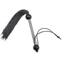 Кнут черный, прозрачная ручка FLOGGER, 28 см