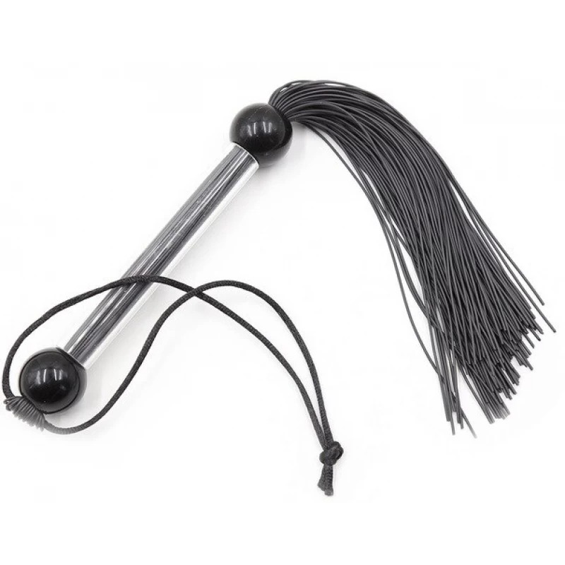 Кнут черный, прозрачная ручка FLOGGER, 28 см