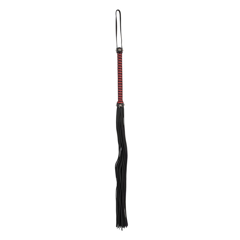 Флоггер кожанный ZADO Tools Leather Flogger, черно-красный