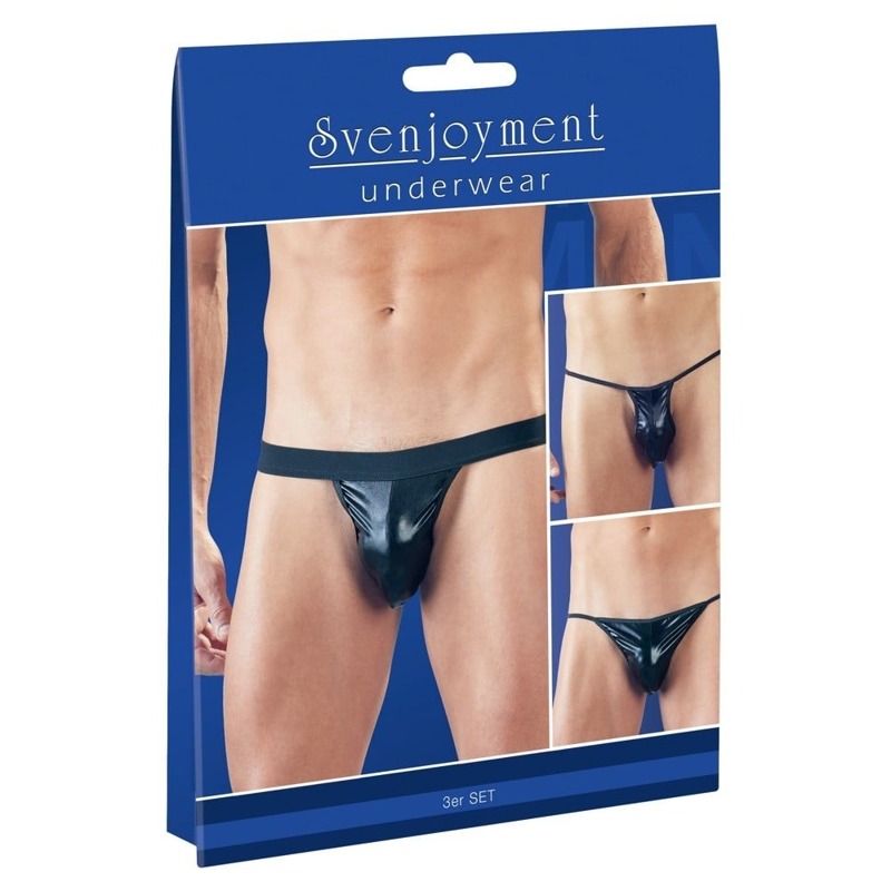 Набор трусов Men Strings pack of 3, black, S-L