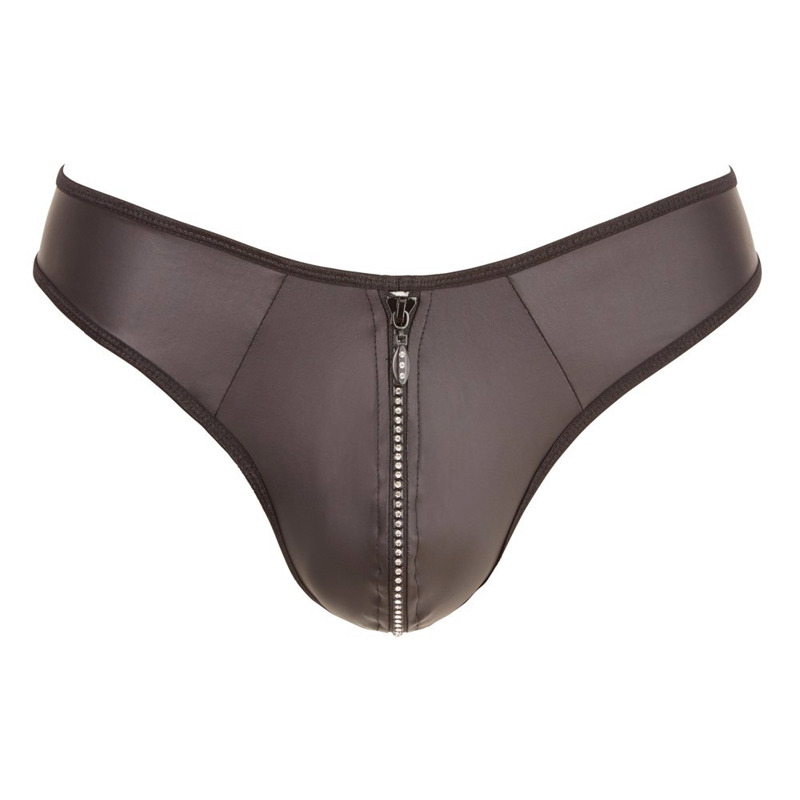 Мужские стринги со стразами по молнии Sven Joy Ment Men's String, черный, M