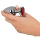 Анальная металлическая пробка You2Toys Diamond Butt Plug с красным камнем, Large