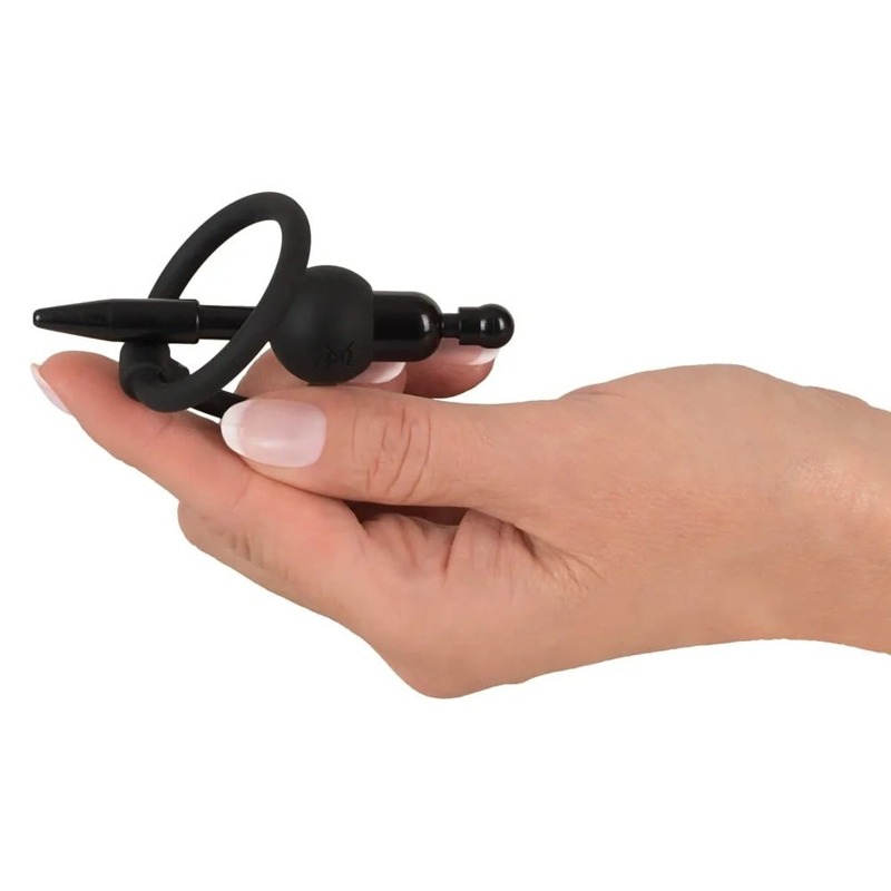 Уретральный катетер с вибро-эрекционным кольцом You2Toys черный 8.5 х 3.5 см