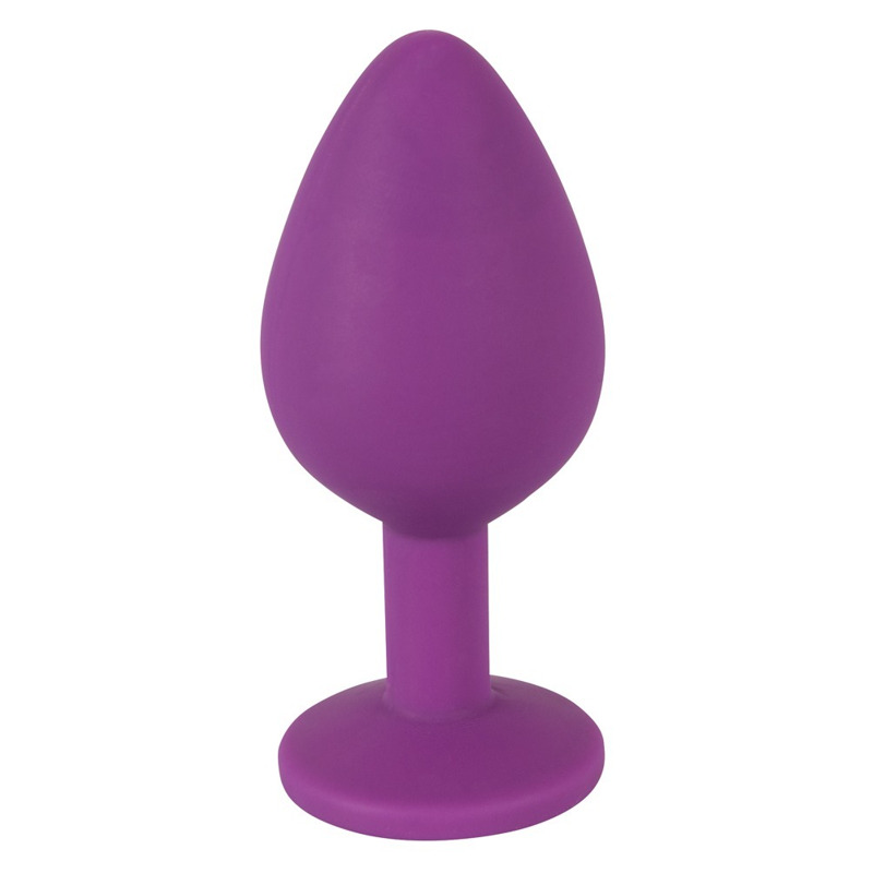 Анальная силиконовая пробка с камнем You2Toys Colorful Joy Jewel, фиолетовая, Medium