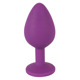 Анальная силиконовая пробка с камнем You2Toys Colorful Joy Jewel, фиолетовая, Medium