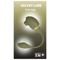 Вакуумный стимулятор клитора с вибрирующим хвостиком для точки G Sweet Em Velvet Lure, зеленый