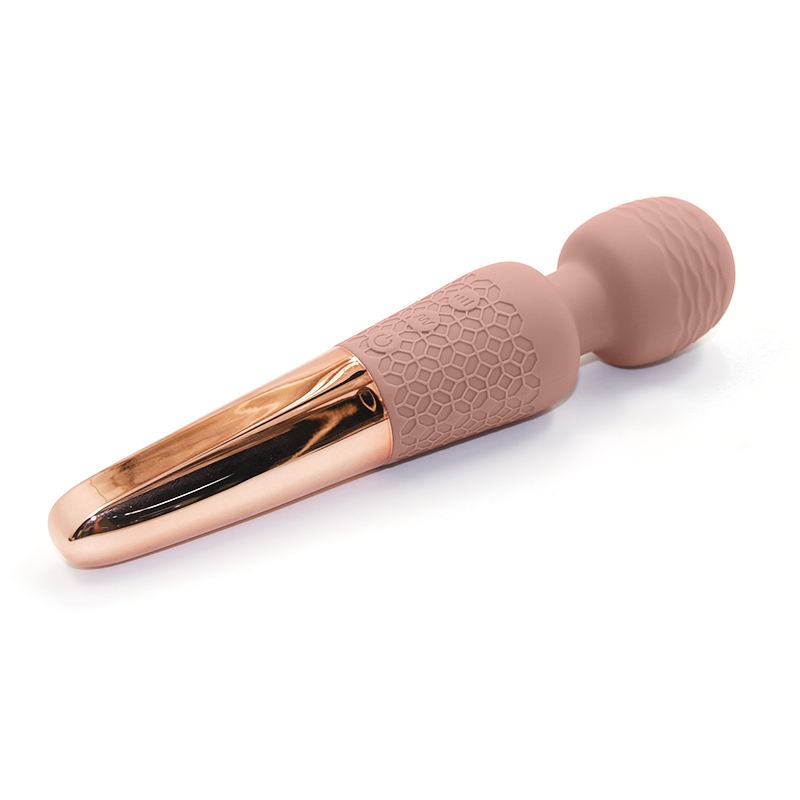 Вибратор микрофон Sweet Em Velvet Lure, 28 режимов вибрации, бежевый с золотом