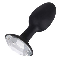 Анальна пробка зі стразом You2Toys Butt Plug Diamond S, силікон, чорна Анальна пробка зі стразом You2Toys Butt Plug Diamond S, силікон, чорна
