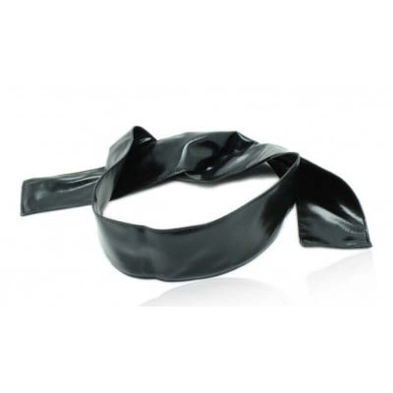 Повязка на глаза глянцевая DS Fetish, 150 см х 7.5 см, черная