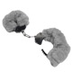 Наручники DS Fetish Plush handcuffs, металл с мехом, серые