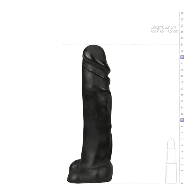 Большой фаллоимитатор All Black AB02 черный, 22 см