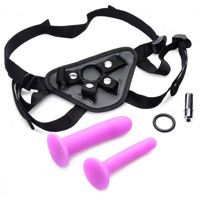 Набор страпонов с вибрацией Double-G Deluxe Vibrating Strap-On Kit