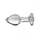 Анальная пробка со стразом Pink Gem Glass Anal Plug With Gem стеклянная, Medium