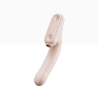 Бесконтактный вибратор-стимулятор c фрикциями Qingnan No.7 Thrusting with Suction Flesh Pink