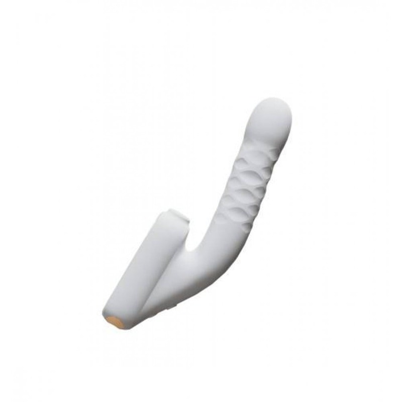 Бесконтактный вибратор-стимулятор c фрикциями Qingnan No.7 Thrusting with Suction White