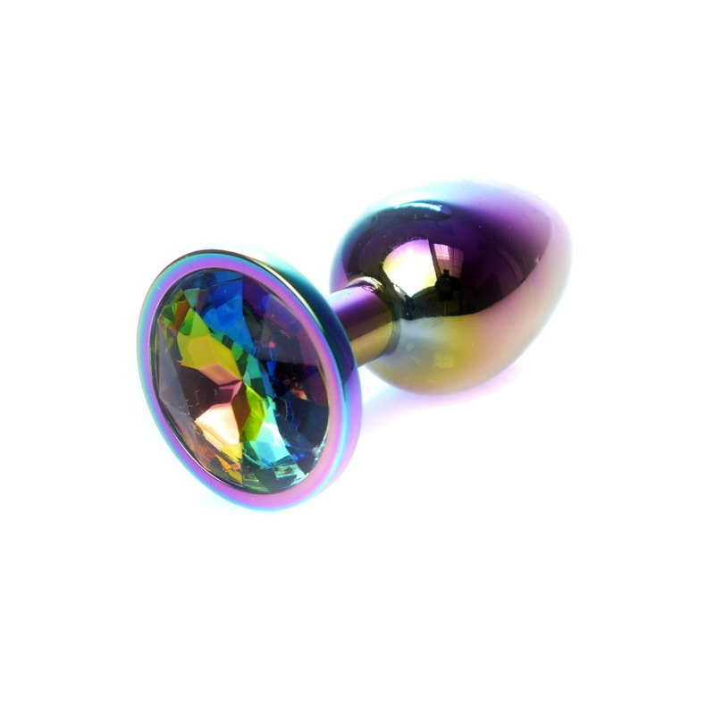 Анальна пробка с камнем Boss Series , Plug-Jewellery Multicolour PLUG- Clear