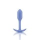Анальная пробка со смещенным центром тяжести, S, B-vibe Snug Plug 1 фиолетовая, 8.6 х 2.2 см