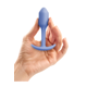 Анальная пробка со смещенным центром тяжести, S, B-vibe Snug Plug 1 фиолетовая, 8.6 х 2.2 см