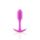 Анальная пробка со смещенным центром тяжести, S, B-vibe Snug Plug 1 розовая, 8.6 х 2.2 см