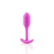Анальная пробка со смещенным центром тяжести, S, B-vibe Snug Plug 1 розовая, 8.6 х 2.2 см