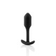 Анальная пробка со смещенным центром тяжести, S, B-vibe Snug Plug 1 черная, 8.6 х 2.2 см