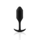 Анальная пробка со смещенным центром тяжести B-Vibe Snug Plug 2, силиконовая, черная