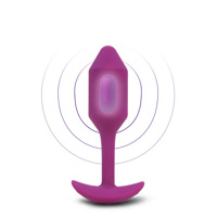 Анальная пробка с вибрацией Snug Plug 2 B-Vibe, силиконовая, розовая