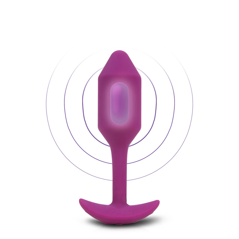 Анальная пробка с вибрацией Snug Plug 2 B-Vibe, силиконовая, розовая