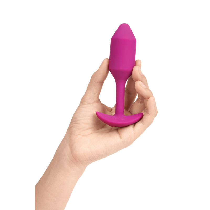 Анальная пробка с вибрацией Snug Plug 2 B-Vibe, силиконовая, розовая