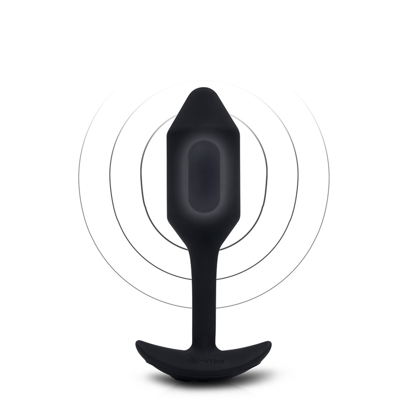 Анальная пробка с вибрацией Snug Plug 2 B-Vibe, силиконовая, черная