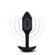 Анальная пробка с вибрацией Snug Plug 2 B-Vibe, силиконовая, черная