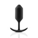 Анальная пробка со смещенным центром тяжести Snug Plug 3 B-Vibe, силиконовая, черная