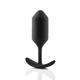 Анальная пробка со смещенным центром тяжести Snug Plug 3 B-Vibe, силиконовая, черная