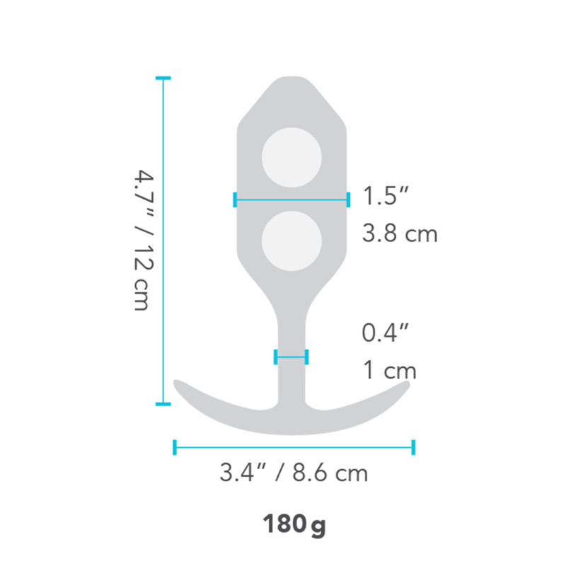 Анальная пробка со смещенным центром тяжести Snug Plug 3 B-Vibe, силиконовая, черная