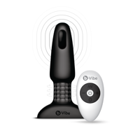 Анальная пробка с вибрацией и пультом управления B-VIBE RIMMING PLUG 2, черная