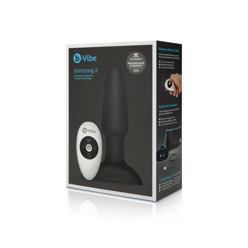 Анальная пробка с вибрацией и пультом управления B-VIBE RIMMING PLUG 2, черная