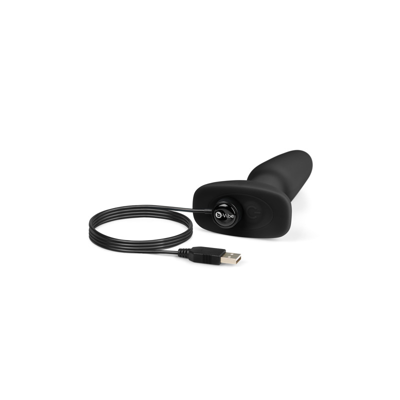 Анальная пробка с вибрацией и пультом управления B-VIBE RIMMING PLUG 2, черная