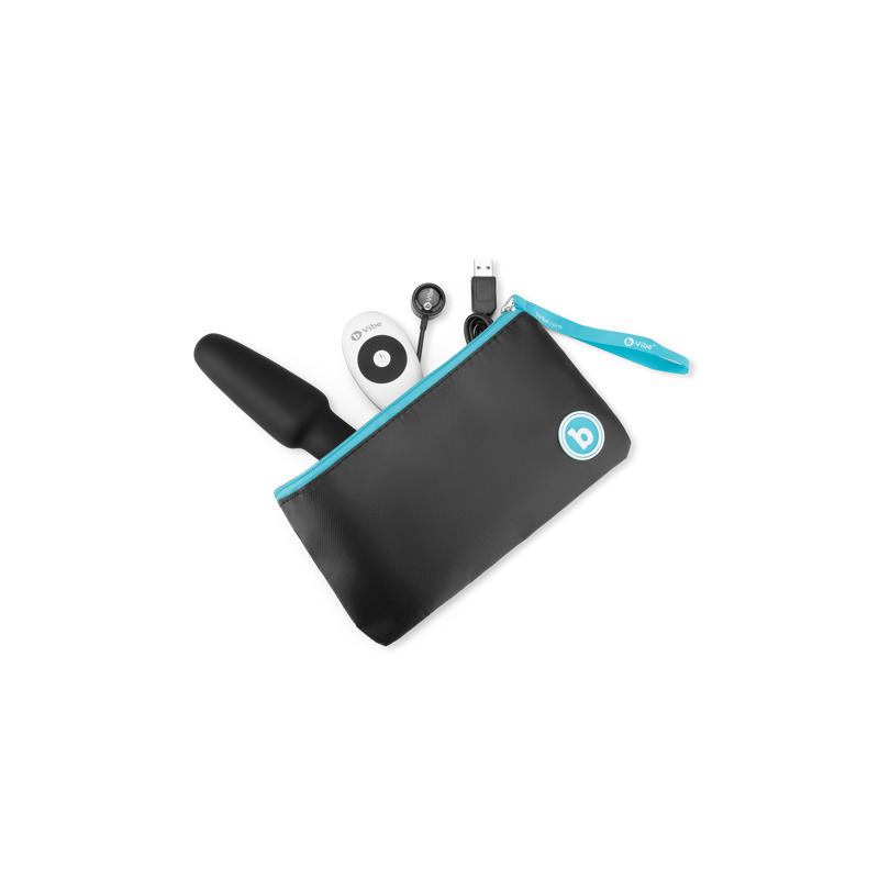 Анальная пробка с вибрацией и пультом управления B-VIBE RIMMING PLUG 2, черная