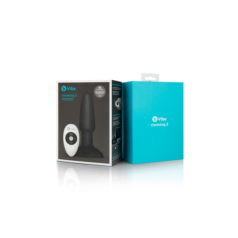 Анальная пробка с вибрацией и пультом управления B-VIBE RIMMING PLUG 2, черная