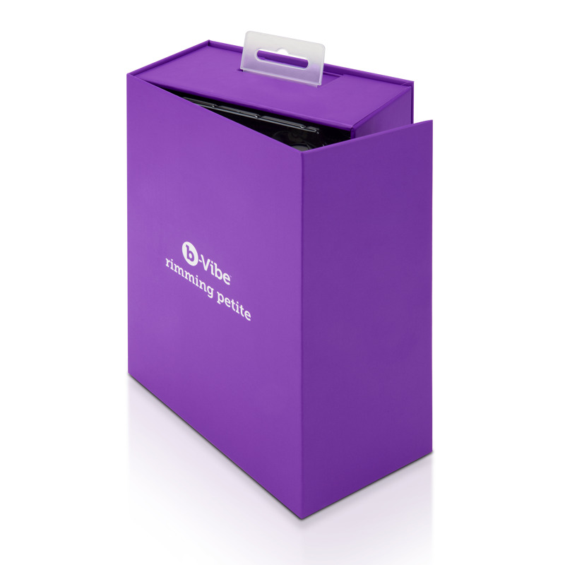 Анальная пробка с римминг эффектом и пультом B-VIBE RIMMING PETITE, фиолетовая