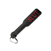 Шльопавка чорна квадратна з написом SLUT PADDLE 31,5 см